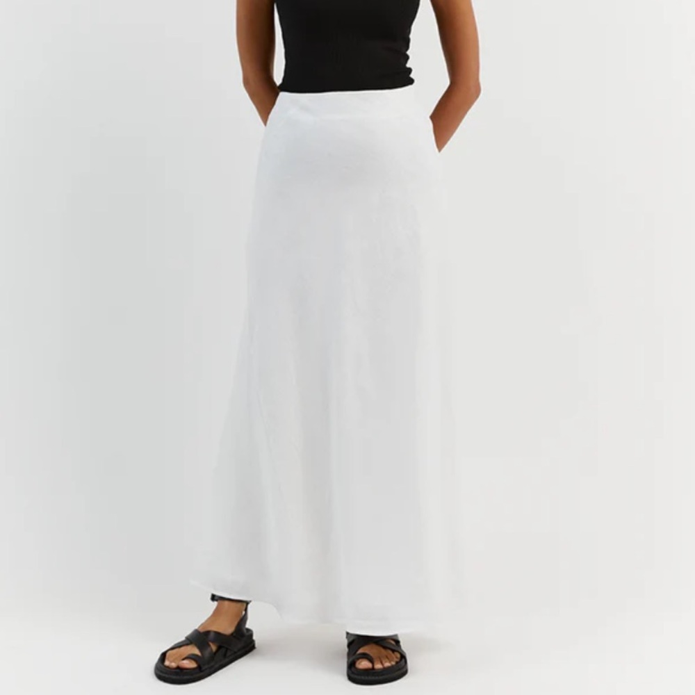 DISSH White Midi Skirt